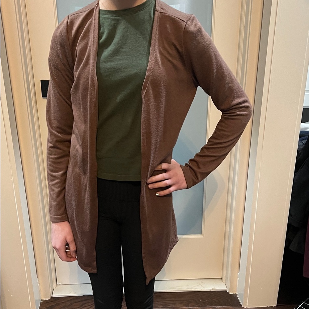 Charlotte Russe Chocolate Brown Knit Cardigan